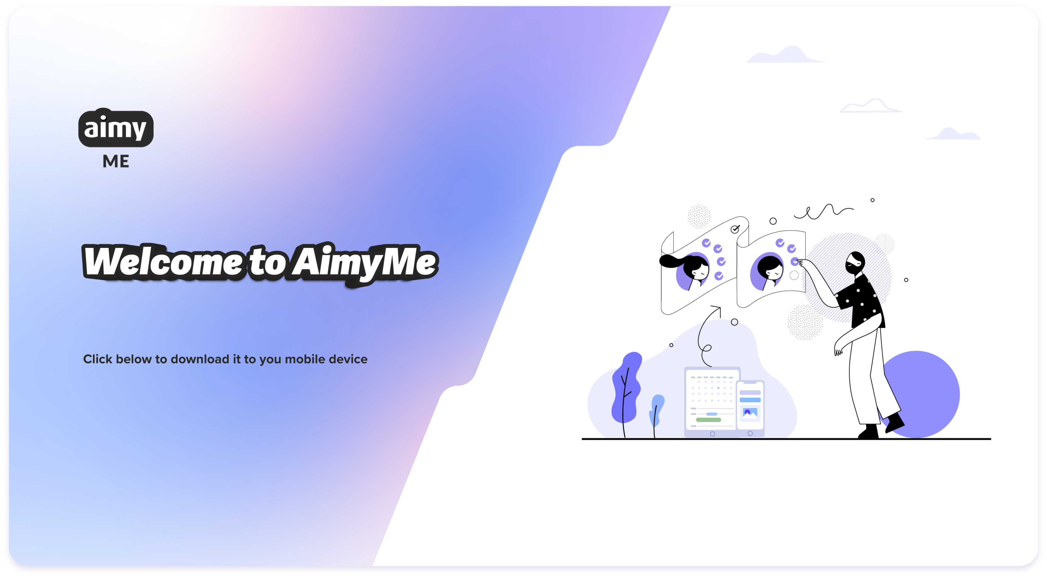 AimyMe Launch Banner